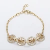 Cross-border geometric 8-shaped chain bracelet, personalized and fashionable hip-hop style, suitable for both men and women, golden full diamond bracelet Item Picture